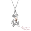 Thumbnail Image 0 of Open Hearts by Jane Seymour™ Diamond Accent Puppy Pendant in Sterling Silver and 10K Rose Gold