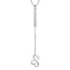 Thumbnail Image 1 of Open Hearts by Jane Seymour™ 0.10 CT. T.W. Diamond "Y" Necklace in Sterling Silver - 19"