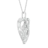 Thumbnail Image 1 of Unstoppable Love™ Composite Diamond Accent Double Heart Pendant in Sterling Silver