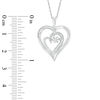 Thumbnail Image 2 of Unstoppable Love™ Composite Diamond Accent Double Heart Pendant in Sterling Silver