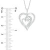 Thumbnail Image 3 of Unstoppable Love™ Composite Diamond Accent Double Heart Pendant in Sterling Silver