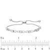 Thumbnail Image 1 of 0.16 CT. T.W. Diamond Infinity Bolo Bracelet in 10K White Gold - 9.5"