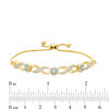 Thumbnail Image 2 of 0.45 CT. T.W. Diamond Infinity Bolo Bracelet in 10K Gold - 9.5"