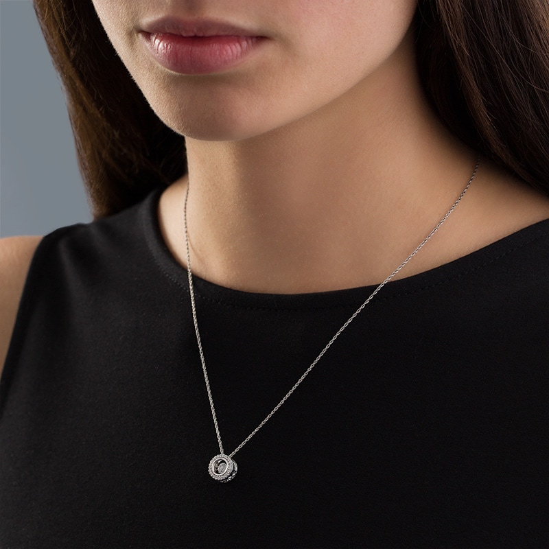 Unstoppable Love™ 0.15 CT. T.W. Composite Diamond Frame Pendant in Sterling Silver
