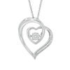 Thumbnail Image 0 of Unstoppable Love™ Composite Diamond Accent Swirl Heart Pendant in Sterling Silver