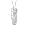 Thumbnail Image 1 of Unstoppable Love™ Composite Diamond Accent Swirl Heart Pendant in Sterling Silver