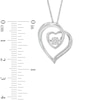 Thumbnail Image 2 of Unstoppable Love™ Composite Diamond Accent Swirl Heart Pendant in Sterling Silver