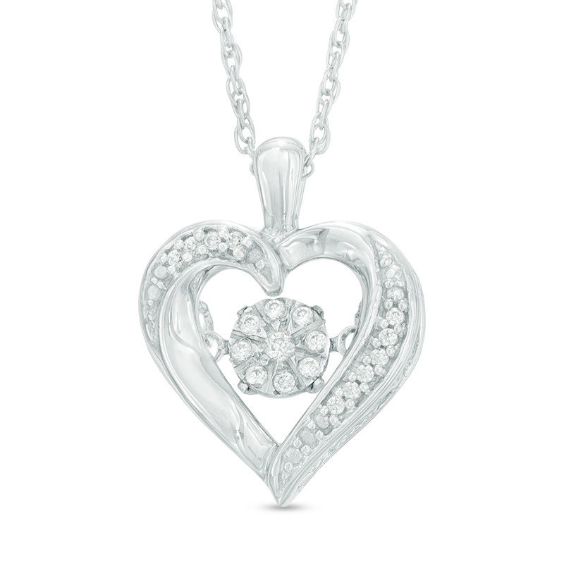 Unstoppable Love™ Composite Diamond Accent Heart Frame Pendant in Sterling Silver|Peoples Jewellers