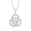 Thumbnail Image 0 of Unstoppable Love™ 0.23 CT. T.W. Composite Diamond Celtic Knot Pendant in Sterling Silver