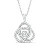 Thumbnail Image 1 of Unstoppable Love™ 0.23 CT. T.W. Composite Diamond Celtic Knot Pendant in Sterling Silver