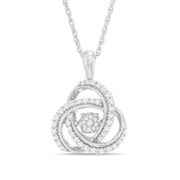 Unstoppable Love™ 0.23 CT. T.W. Composite Diamond Celtic Knot Pendant in Sterling Silver