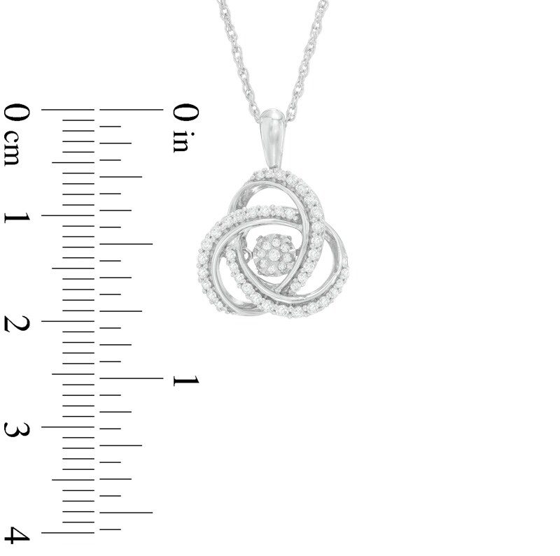 Main Image 3 of Unstoppable Love™ 0.23 CT. T.W. Composite Diamond Celtic Knot Pendant in Sterling Silver