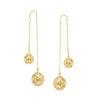 Thumbnail Image 1 of Double Ball Threader Earrings in 10K Gold