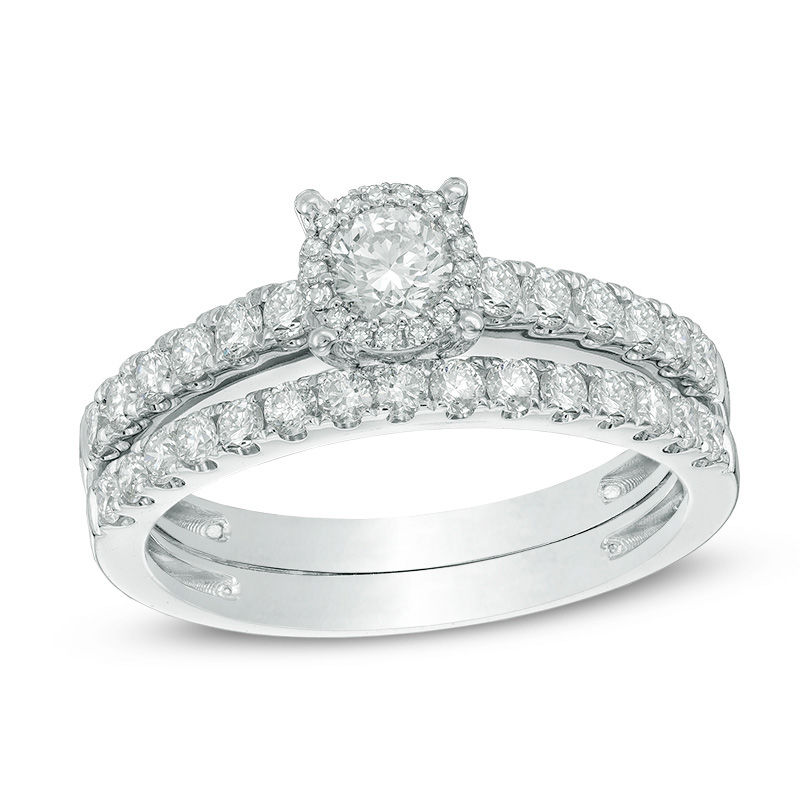 1.00 CT. T.W. Diamond Bridal Set in 14K White Gold|Peoples Jewellers