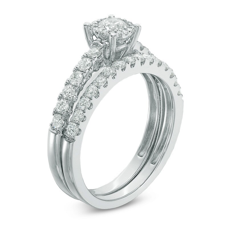 Main Image 2 of 1.00 CT. T.W. Diamond Bridal Set in 14K White Gold