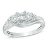 Thumbnail Image 0 of 0.75 CT. T.W. Canadian Certified Princess-Cut Diamond Three Stone Engagement Ring in 14K White Gold (I/I2)