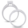 Thumbnail Image 2 of Lab-Created White Sapphire and 0.33 CT. T.W. Black Diamond Bridal Set in Sterling Silver
