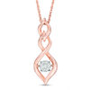 Thumbnail Image 1 of Unstoppable Love™ Diamond Accent Triple Twist Pendant in Sterling Silver with 14K Rose Gold Plate
