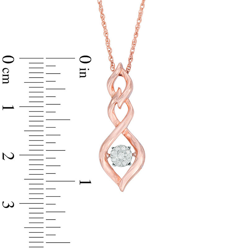 Unstoppable Loveâ¢ Diamond Accent Triple Twist Pendant in Sterling Silver with 14K Rose Gold Plate
