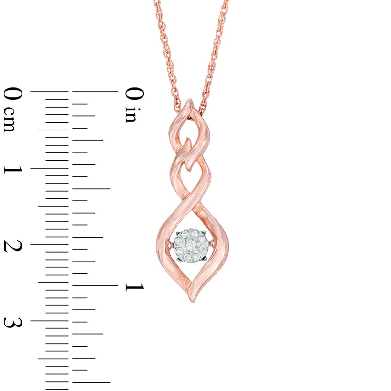Unstoppable Love™ Diamond Accent Triple Twist Pendant in Sterling Silver with 14K Rose Gold Plate
