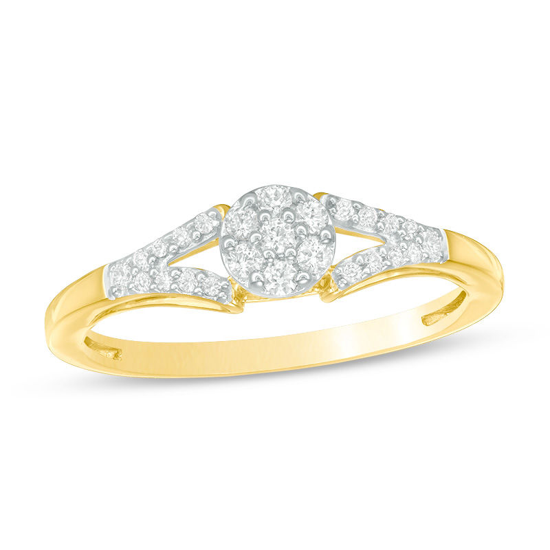 Main Image 1 of 0.05 CT. T.W. Diamond Wonderland Promise Ring in Sterling Silver
