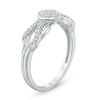 Thumbnail Image 1 of 0.15 CT. T.W. Composite Diamond Crossover Promise Ring in Sterling Silver