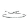 Thumbnail Image 0 of 0.09 CT. T.W. Diamond Bolo Bracelet in Sterling Silver - 9.5"