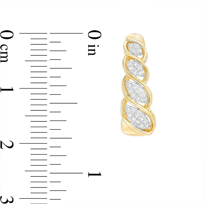 0.13 CT. T.W. Diamond Cascading Marquise Drop Earrings in 10K Gold