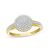 Thumbnail Image 1 of 0.20 CT. T.W. Diamond Sunburst Ring in 10K Gold