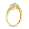 Thumbnail Image 2 of 0.20 CT. T.W. Diamond Sunburst Ring in 10K Gold