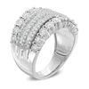 Thumbnail Image 2 of 1.00 CT. T.W. Diamond Multi-Row Anniversary Band in 10K White Gold