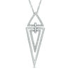 Thumbnail Image 0 of 0.15 CT. T.W. Diamond Triangles Pendant in Sterling Silver