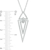 Thumbnail Image 1 of 0.15 CT. T.W. Diamond Triangles Pendant in Sterling Silver