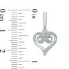 Diamond Accent Infinity Heart Drop Earrings in Sterling Silver