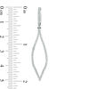 Thumbnail Image 2 of 0.58 CT. T.W. Diamond Leaf-Shaped Pendulum Drop Earrings in 10K White Gold