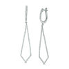 Thumbnail Image 1 of 0.58 CT. T.W. Diamond Kite-Shaped Pendulum Drop Earrings in Sterling Silver