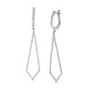 Thumbnail Image 0 of 0.58 CT. T.W. Diamond Kite-Shaped Pendulum Drop Earrings in Sterling Silver