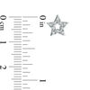 Thumbnail Image 2 of 0.23 CT. T.W. Diamond Open Star Stud Earrings in 10K White Gold