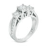 Thumbnail Image 1 of 1.00 CT. T.W. Diamond Twist Shank Past Present Future® Engagement Ring in 10K White Gold
