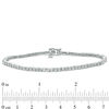 Thumbnail Image 1 of 0.10 CT. T.W. Diamond Tennis Bracelet in Sterling Silver - 7.5"