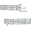 Thumbnail Image 1 of 0.50 CT. T.W. Diamond Two Row Bracelet in Sterling Silver - 7.5"