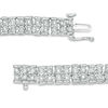 Thumbnail Image 2 of 0.50 CT. T.W. Diamond Two Row Bracelet in Sterling Silver - 7.5"