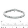 Thumbnail Image 2 of 0.50 CT. T.W. Diamond Two Row Bracelet in Sterling Silver - 7.5"