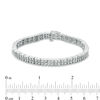 Thumbnail Image 3 of 0.50 CT. T.W. Diamond Two Row Bracelet in Sterling Silver - 7.5"