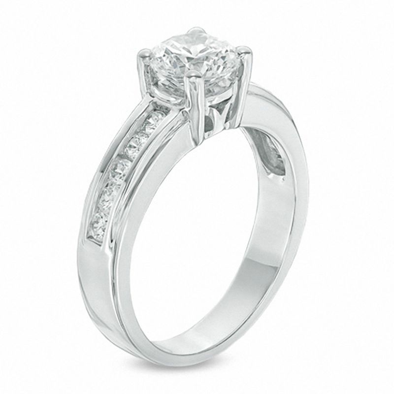 1.20 CT. T.W. Diamond Engagement Ring 10K White Gold
