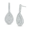 Thumbnail Image 0 of 1.20 CT. T.W. Composite Diamond Pear-Shaped Drop Earrings in 10K White Gold