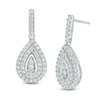 1.20 CT. T.W. Composite Diamond Pear-Shaped Drop Earrings in 10K White Gold