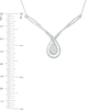 Thumbnail Image 1 of 0.95 CT. T.W. Composite Diamond Twist Teardrop Necklace in 10K White Gold