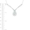 Thumbnail Image 2 of 0.95 CT. T.W. Composite Diamond Twist Teardrop Necklace in 10K White Gold