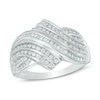 Thumbnail Image 0 of 0.45 CT. T.W. Diamond Layered Bypass Ring in 10K White Gold